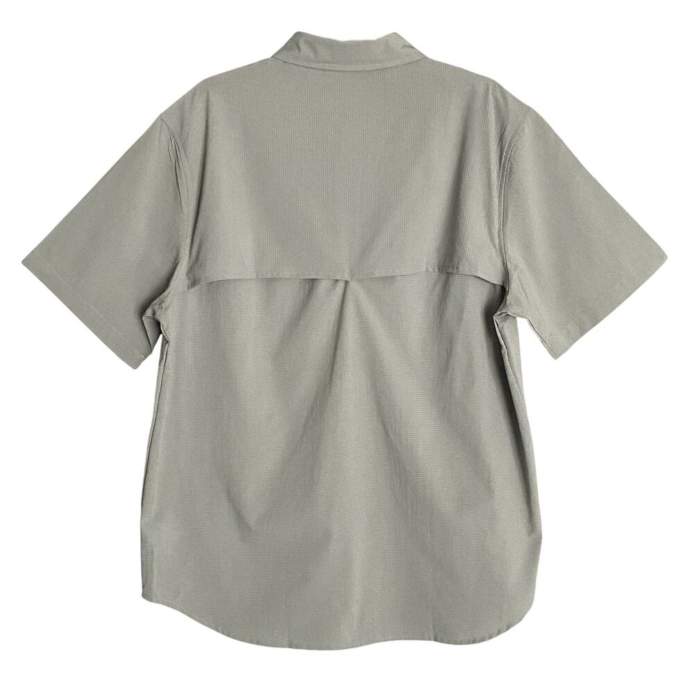 Antigua Texas A&M Shirt Activate Woven Short Sleeve Button-Up Shirt Gray NEW - Picture 6 of 14